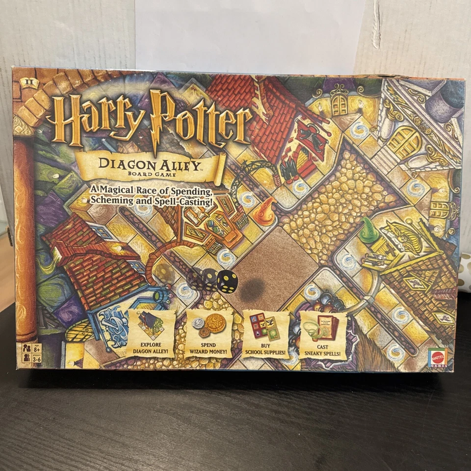 Harry Potter Diagon Alley Board Game Complete Mattel Games 2001 Vintage VGC - Image 1 of 4
