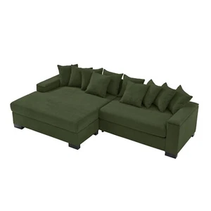 Modern L Shape Sectional Sofa Corduroy Convert Modular Couch with Chaise Lounge - Picture 1 of 55