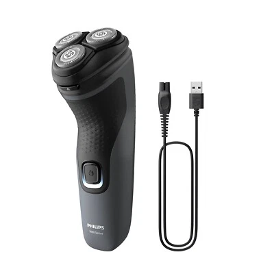Philips Series 1000 Men Wet & Dry Electric Rotary Shaver Razor 4D Flex Heads USB - Image 1 of 4