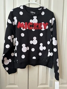Disney Mickey Mouse Sweatshirt rot Pailletten Gr. XL Jr 15/17 neu mit Etikett - Bild 1 von 6
