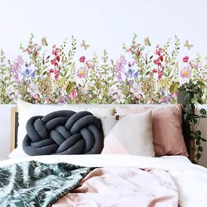 4 Pieces Flowers Wall Decals Vinyl Flowers Wall Stickers Removable Floral Wal... - Picture 1 of 7