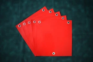 3 x Warnfahne rot LKW Plane Warnflagge Endfahne Schlussfahne Warnwimpel 30 x 30 - Bild 1 von 4