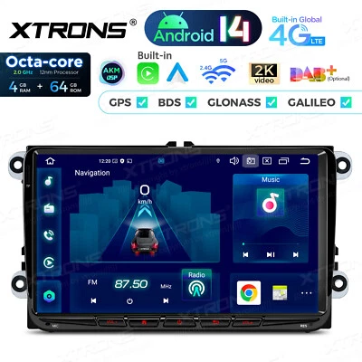 9” Autoradio Android 14 8Core 4G+64GB GPS 4G LTE Für VW GOLF 5 6 EOS Polo Jetta - Bild 1 von 4