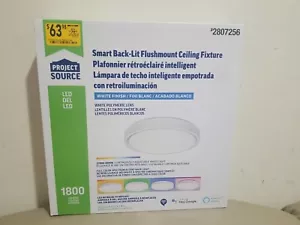 2 x Smart WiFi Color Change Flush Mount White Back-Lit Light Google Alexa 6500K - Picture 1 of 2