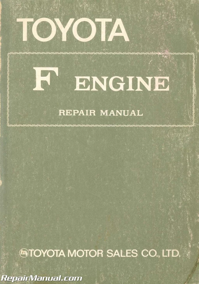 Manual de reparación del motor Toyota F 1972 para Toyota Land Cruiser y camionetas Foto 1 de 1