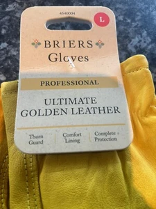 Briers Ultimate Golden Leather Gardening Gloves - Picture 1 of 3