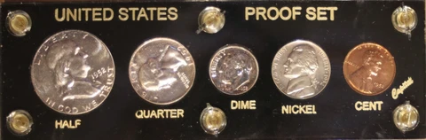 1952 U.S. PROOF SET - Black Holder - #2545T Cover