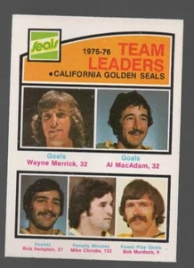 1976-77 O-Pee-Chee #383 CALIFORNIA GOLDEN SEALS TEAM LEADERS SET BREAK - Picture 1 of 2