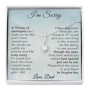 I'm Sorry Necklace Gifts, Apology Gifts For Her, Forgiveness Gift, Wife Gift - Picture 1 of 9