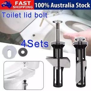 4pcs Heavy Duty Toilet Seat Fastener Bolt kit, Universal Toilet Seat Bolt Kit AU - Picture 1 of 12