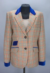 BARILOCHE Womens Multicolor Checked Tweeds Jacket ES 46 FR 44 / XL Wool-Velvet - Picture 1 of 23