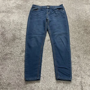Joe Boxer Jeans Juniors 13 Blue Denim Stretch Straight Soft Dark Wash 33x27 - Picture 1 of 12