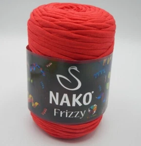 LOT OF 2 Nako Frizzy Red #444 Yarn Crochet Knitting 8-15 Projects NEW - Picture 1 of 6