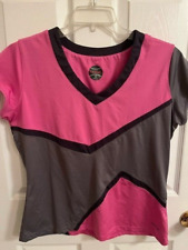 Bolle Pink Gray Black Tennis Pickleball Cap Sleeve Top XL EUC
