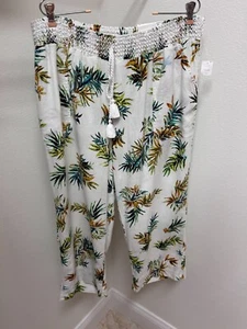 NWT Westbound Women Linen Blend Capri Size 2X Comfortable Lightweight Breathable - Picture 1 of 14