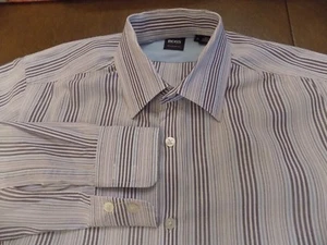 HUGO BOSS REGULAR FIT SHIRT STRIPED SIZE M - Picture 1 of 6
