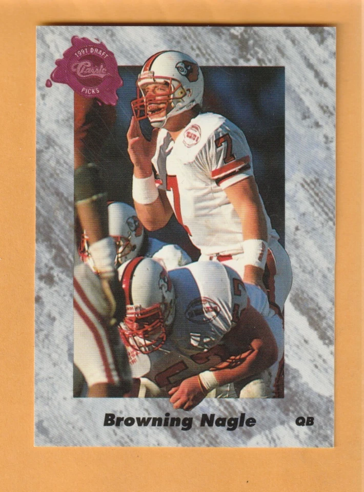 Browning Nagle Louisville Cardinals 1991 Classic Four Sport #130 RC Rookie - Image 1 of 2