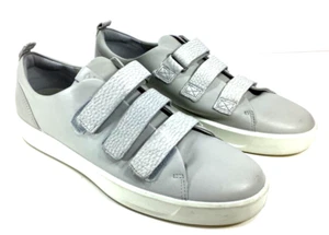 ECCO Women's Soft 8 Strap Sneaker Comfort Shoes US 11 EU 42 Gray Leather 440953 - Picture 1 of 11
