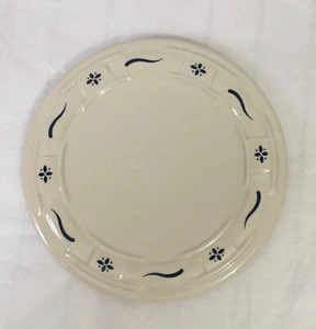 Longaberger Keramik Untersetzer Kochplatte gewebt Traditionen Erbe blau Kerzenteller - Bild 1 von 4