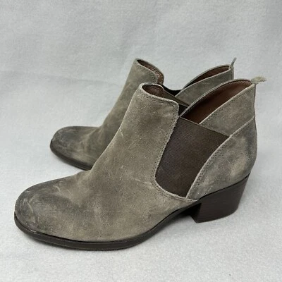 Botines Rockport Mujer Danii Chelsea Cuero Pulido Gris Talla 8 Foto 1 de 4