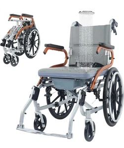 Urge Medical Folding Travel Shower Wheelchair | No Tools Required | - Picture 1 of 4
