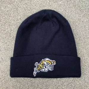 VTG Y2K TWINS ENTERPRISE Navy University Midshipmen Cuffed Beanie Hat One Size - Picture 1 of 5
