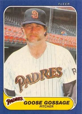 1986 Fleer #322 Rich Gossage NM+ Padres - Image 1 of 2