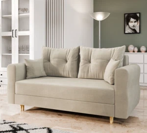 Sofa Madesia S 2 mit Schlaffunktion und Bettkasten Polstercouch Wohnzimmer - Bild 1 von 21
