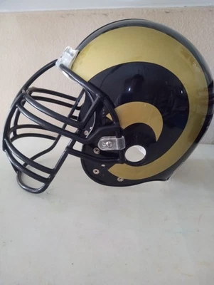 Capacete St. Louis Rams jogo da marca Riddell usado início dos anos 2000 tamanho XL - Imagem 1 de 4