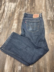 Levi's 527 Bootcut Jeans Herren 34 x 28 mittlere Waschung blau 100 % Baumwolle abgenutzt Freizeit - Bild 1 von 20