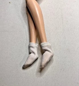 Vintage Barbie Años 60 Blanco Calcetines Cortos Clones Moda Muñecas - Imagen 1 de 3