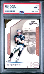 2002 Flair #89 Tom Brady PSA 9 - Picture 1 of 2