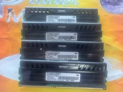 Patriot 32GB (4X8GB) DDR3 PC3-12800 1600 MHz Desktop Gaming Memory PV38G160C0 - Image 1 of 3