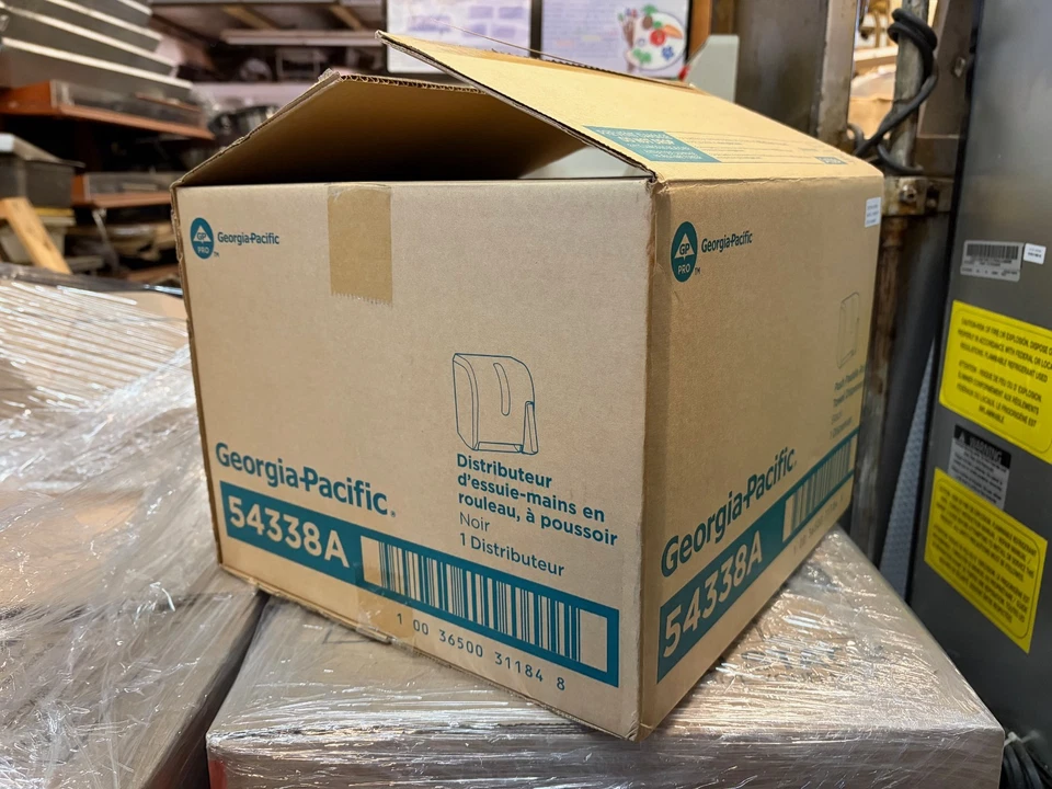 Georgia-Pacific Push Paddle Roll Paper Towel Dispenser 54338A Black