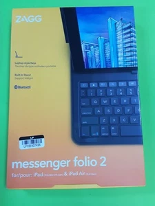 ZAGG - Messenger Folio 2 Keyboard & Case Apple iPad 7th-9th gen I pad air 3rd - Picture 1 of 3