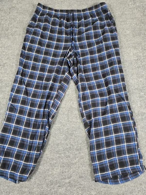 Pantalones de pijama Croft and Barrow para hombre XXL bolsillos de lana negro/azul Foto 1 de 4