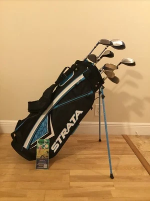 Lady Edge & Silver Diamond Full Set (D, 3W, 5W, 4H, 6H, 7-PW-SW) & Strata Bag - Image 1 of 4