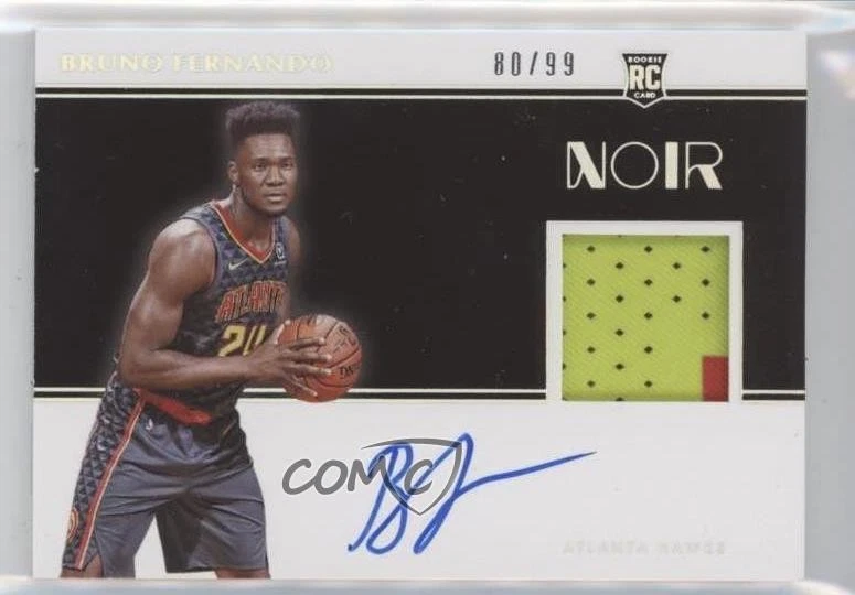 2019-20 Panini Noir Color /99 Bruno Fernando #348 RPA Rookie Patch Auto RC - Image 1 of 2