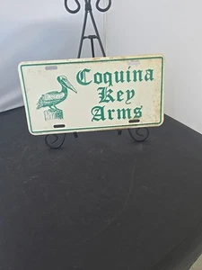 Vintage Coquina Key Arms Resident License Plate Estate Find - Picture 1 of 20
