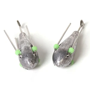 Brass fishing sinker fall with luminous bead sinker weight Sinker sea fishing - Bild 1 von 18
