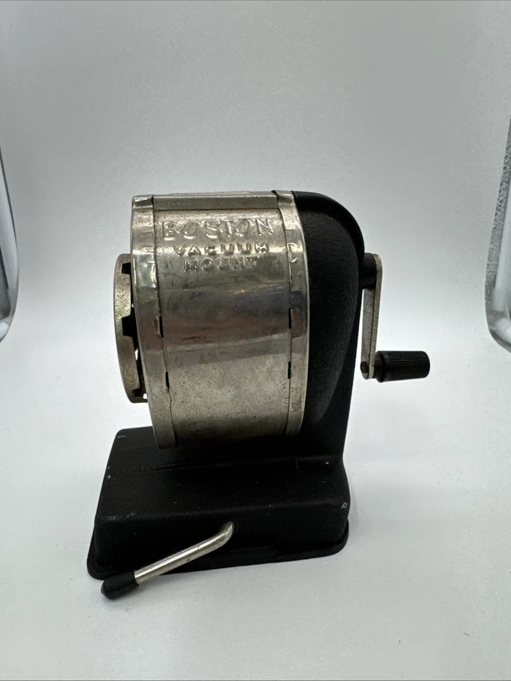 Sacapuntas de metal vintage BOSTON montaje al vacío aula con 8 orificios Foto 1 de 3