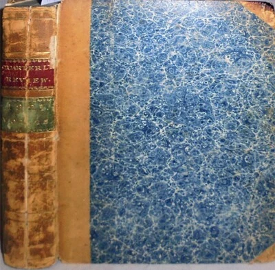 1821 -SLAVERY/ARCTIC EXPLORATION- QUARTERLY REVIEW Vintage Leather Magazine Book - Image 1 of 2