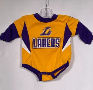 Los Angeles Lakers NBA Purple/Gold One Piece Bodysuit Baby Toddler 3-6 Months - Picture 1 of 9