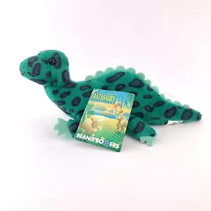 NWT Green 24K Beanie Boppers Fantasaurs Iguanodon stuffed beanie dinosaur RARE - Picture 1 of 16
