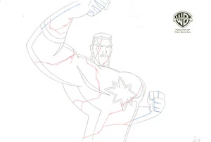 Justice League Animated Series- Original Production Drawing-Captain Atom - Picture 1 of 1