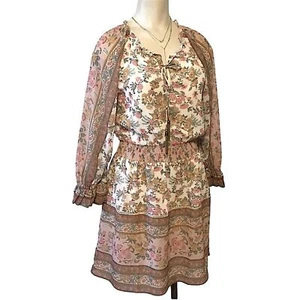 ANTHROPOLOGIE Love the Label Gr. X Small Kleid Tippy Dress Floral Rosa Creme Neu mit Etikett - Bild 1 von 11