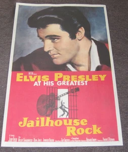 Elvis Presley Jailhouse Rock One 1 Sheet Poster 28 x 41 Wow - Picture 1 of 3