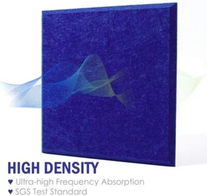 8Pcs Natural/Straight Cutting Edge Acoustic Panels "Blue" 600*600*9mm - Picture 1 of 11
