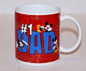 Disney's Mickey Mouse #1 PAPÁ Rojo Café Té Coco Taza Taza Taza ¡Envío GRATIS! - Imagen 1 de 6