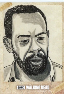 The Walking Dead Season 7 Topps 2017 Artist Sketch Card UNKNOWN ARTIST 1/1 - Picture 1 of 2